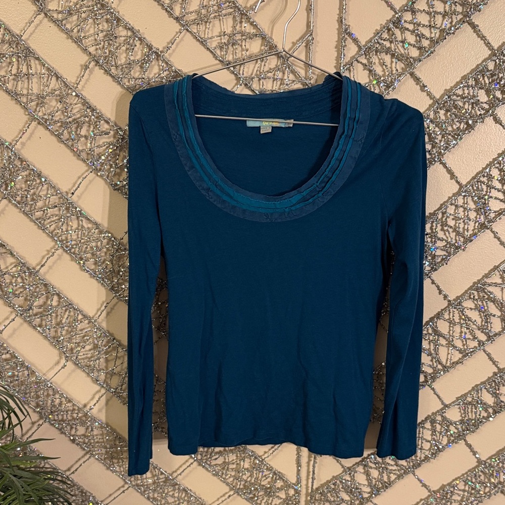 Boden Deep Teal Long Sleeve Top